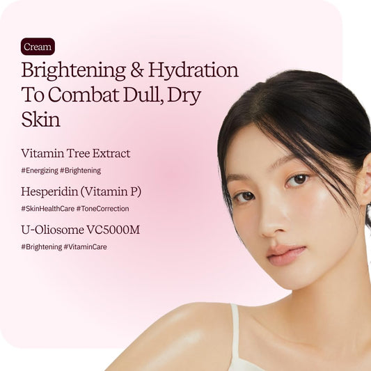 ByUR Vita Giving Keep Radiance Cream - Dark Spots & Hyperpigmentation, Brightening & Hydrating for Dry, Dull Skin, Hyaluronic Acid, Niacinamide, Vitamin C, Facial Moisturizer Pore Care Korean Skincare